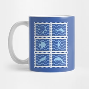 Beautiful Ocean Life On Stamps Mug